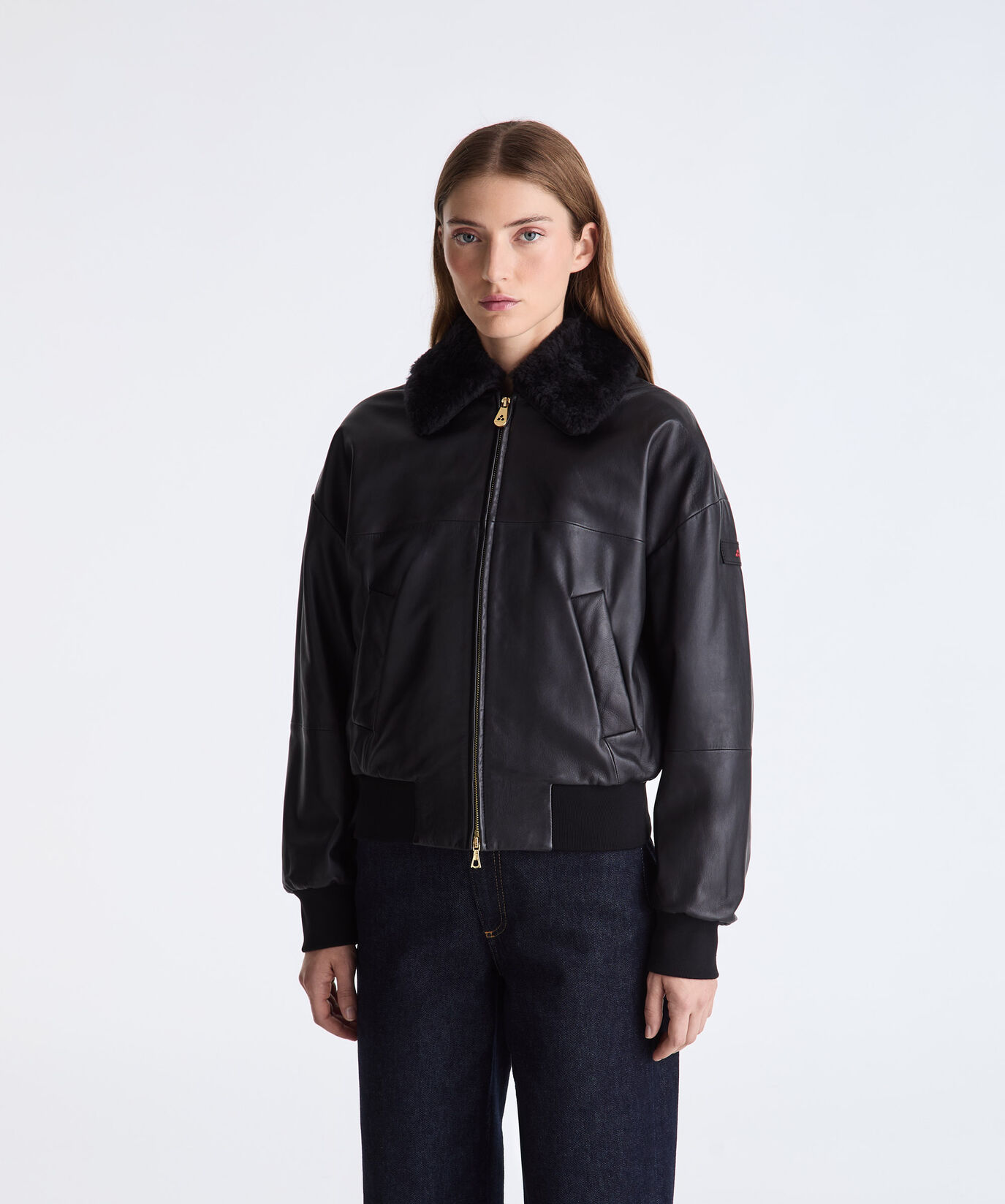 Blouson en cuir avec fourrure de mouton  Peuterey - large image number 1