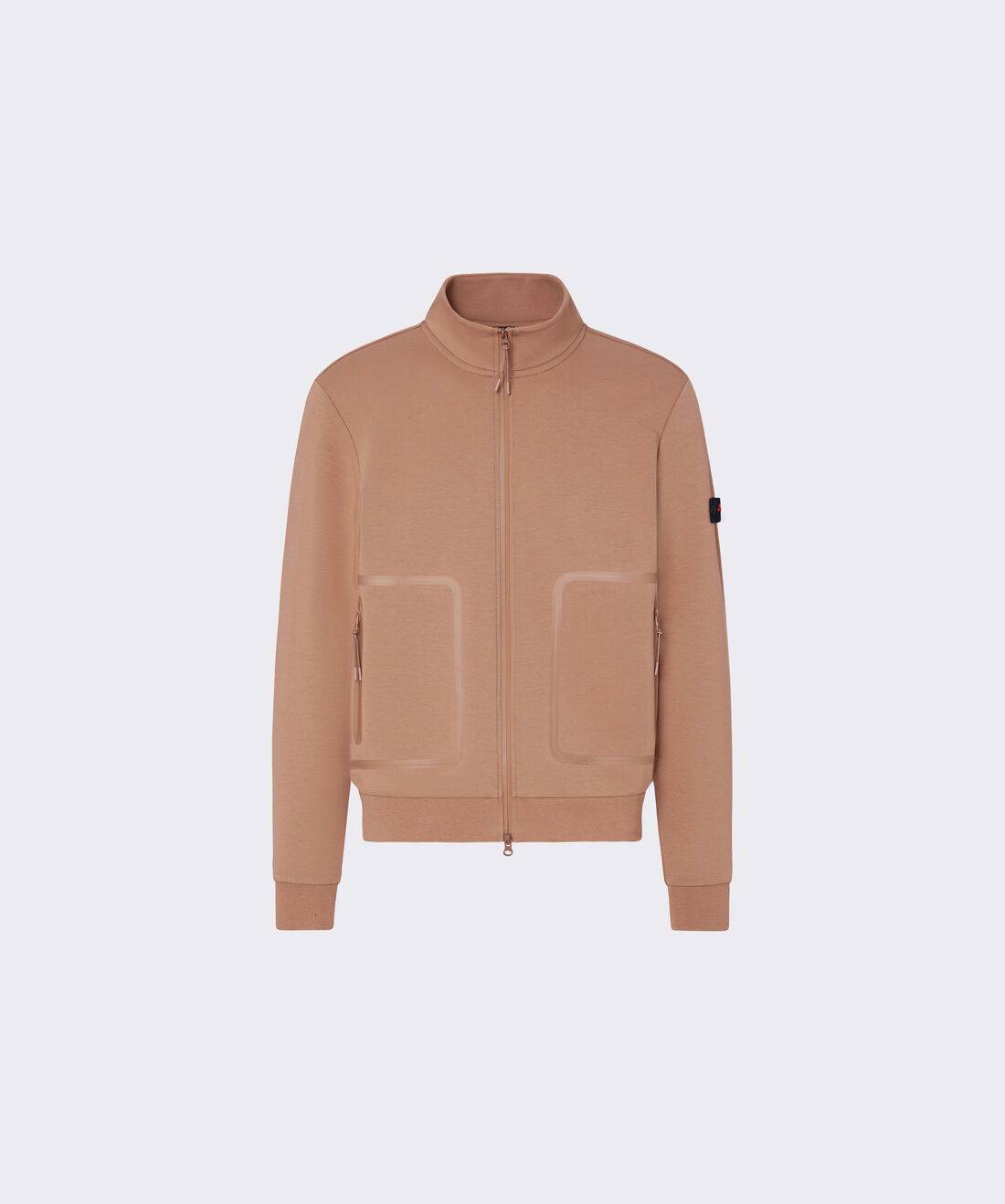 Brown Sweatshirt with pockets with rubberized taping for Men