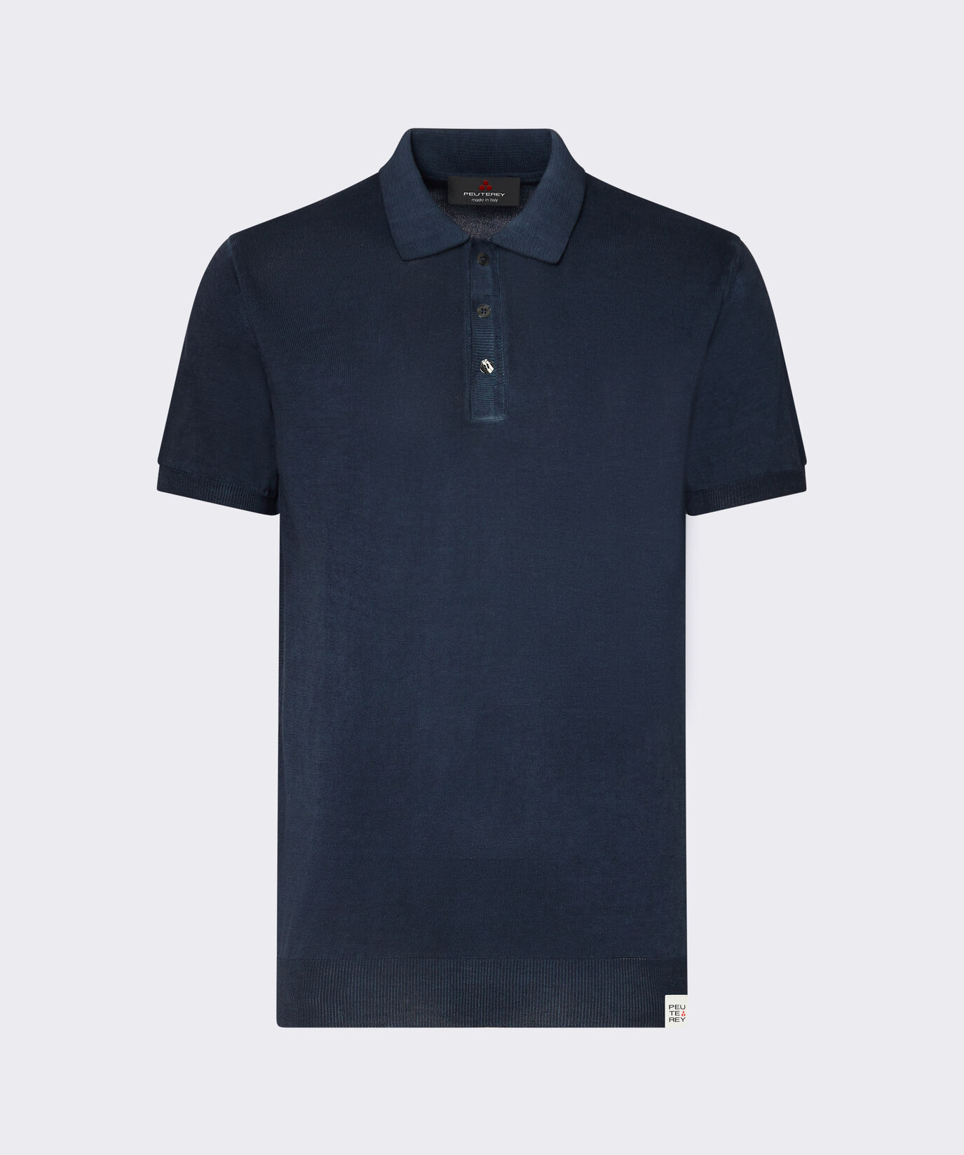 Polo en tricot de coton cr&ecirc;pe  Peuterey - large