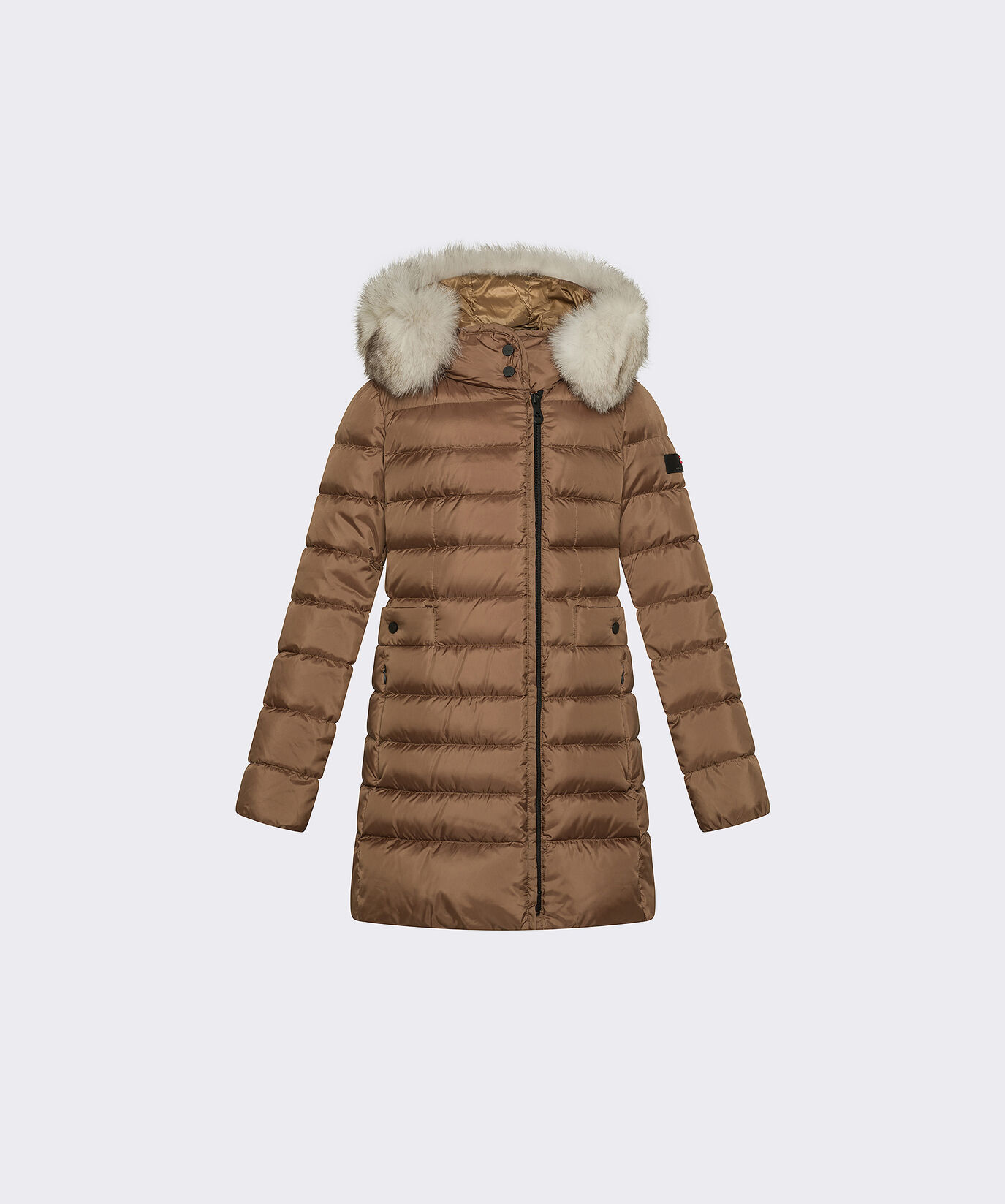 Hooded Down Jacket with Fur Edging  Peuterey - large image number 0