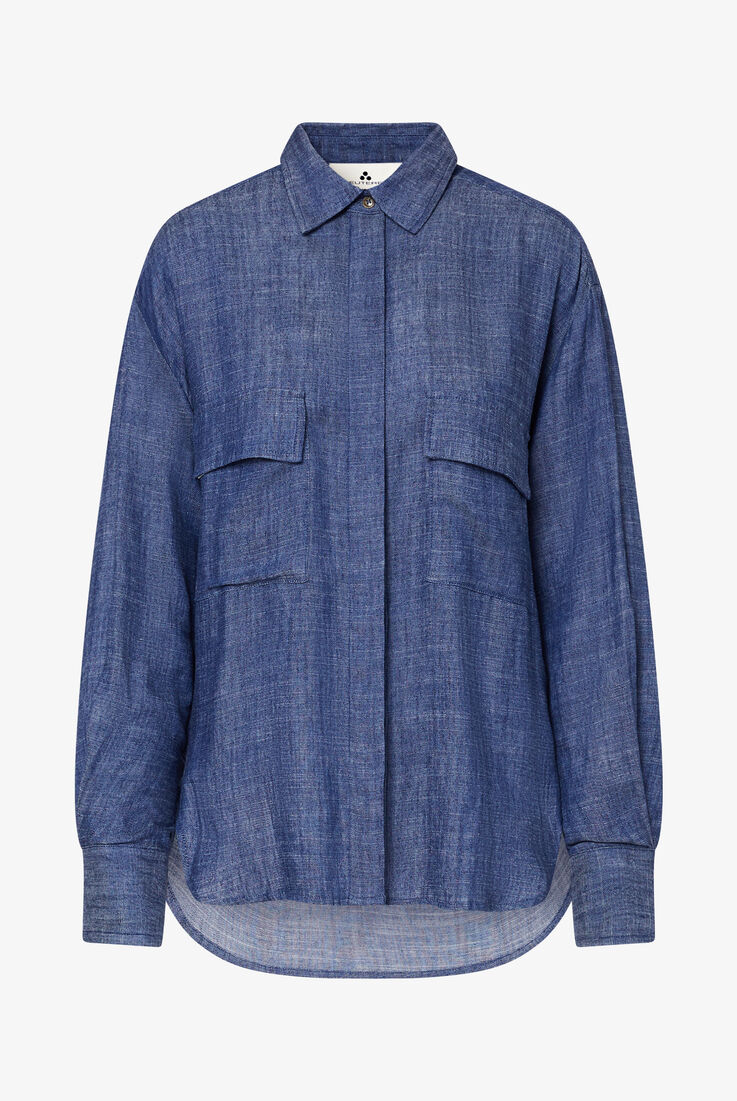 Oversize linen-blend denim shirt  Peuterey - still-fondo-neutro