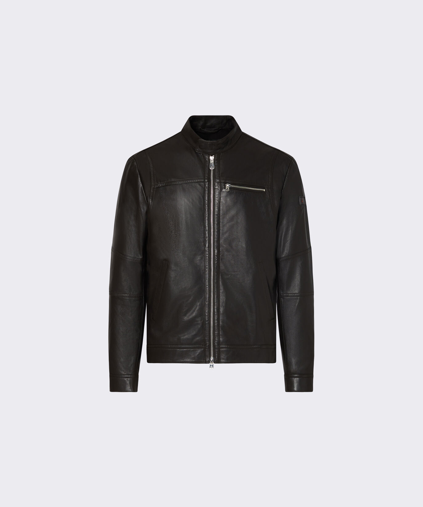 Leather biker jacket with chest pockets  Peuterey - large