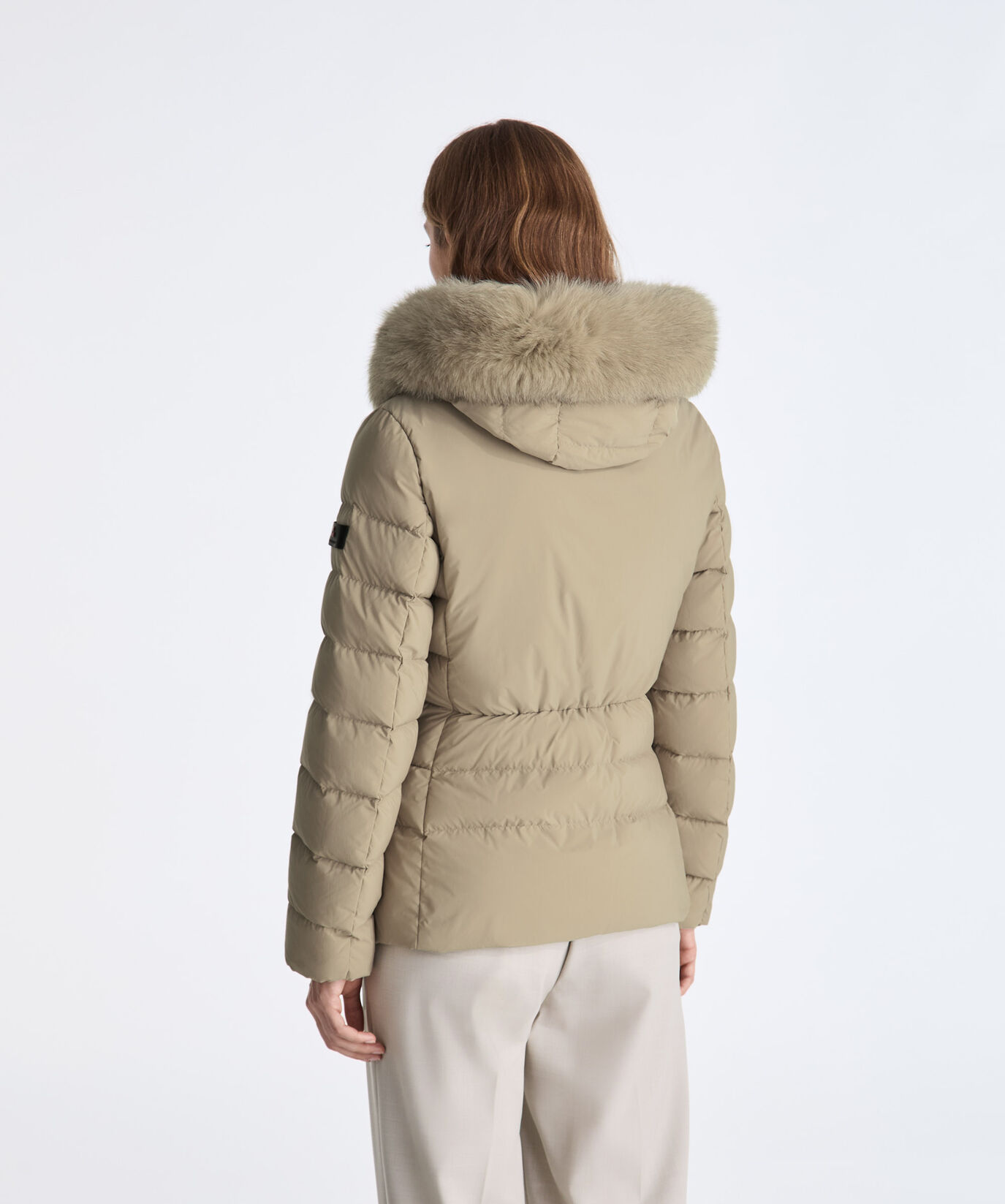 Short Hooded Down Jacket with Fur  Peuterey - large image number 3