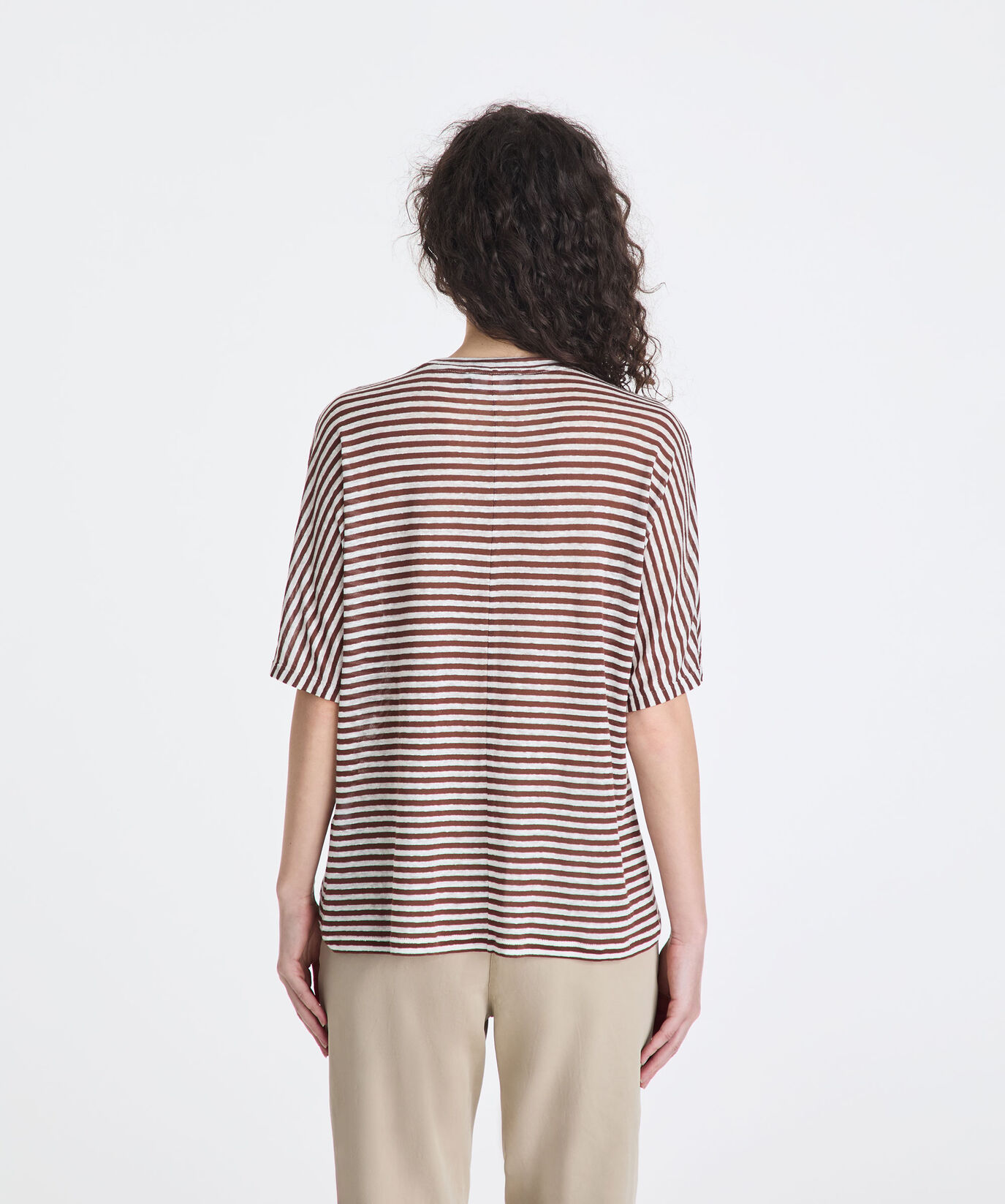 Gestreiftes T-Shirt aus einer Leinenmischung  Peuterey - large