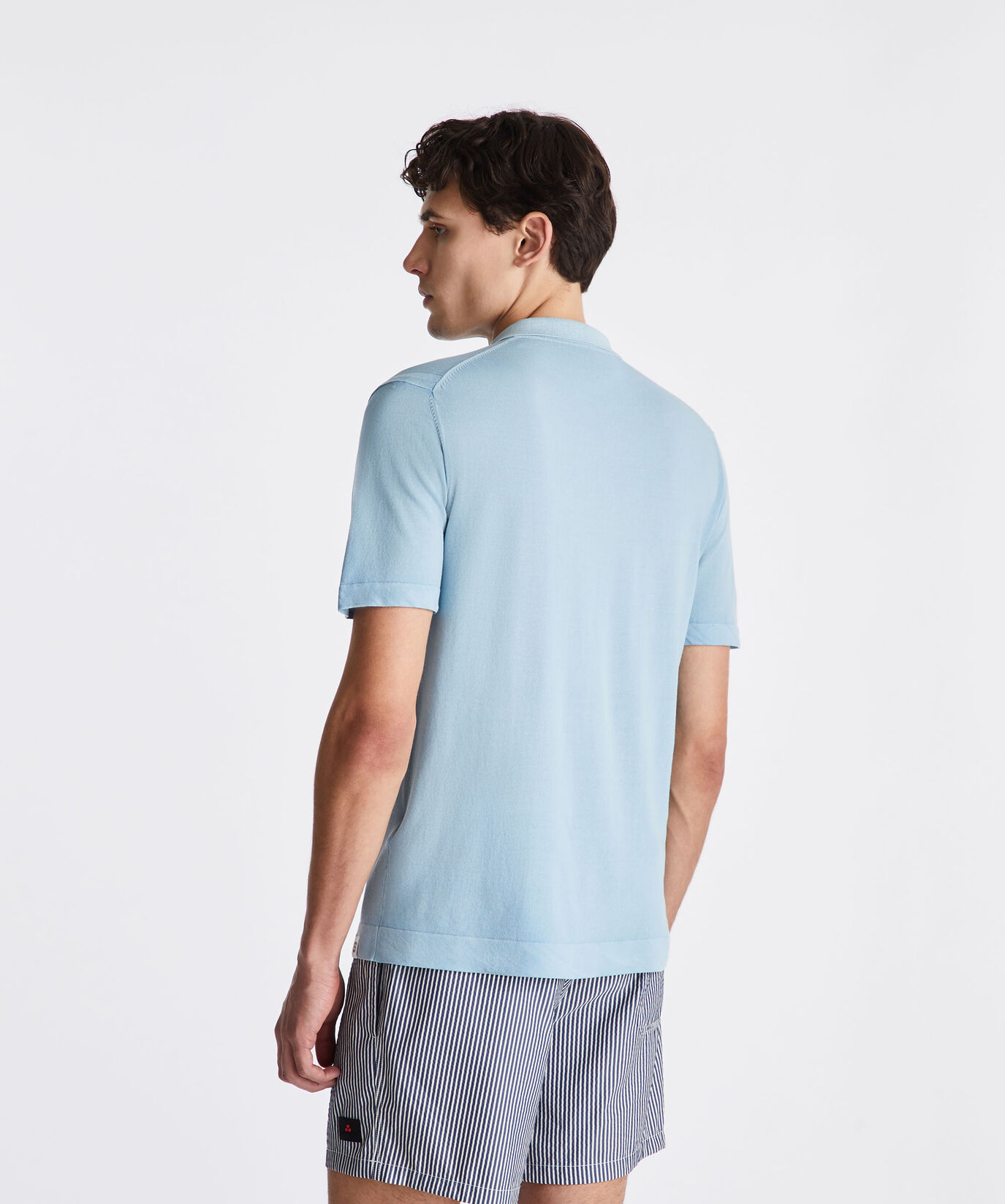 Garment dyed cotton knit classic polo shirt  Peuterey - large