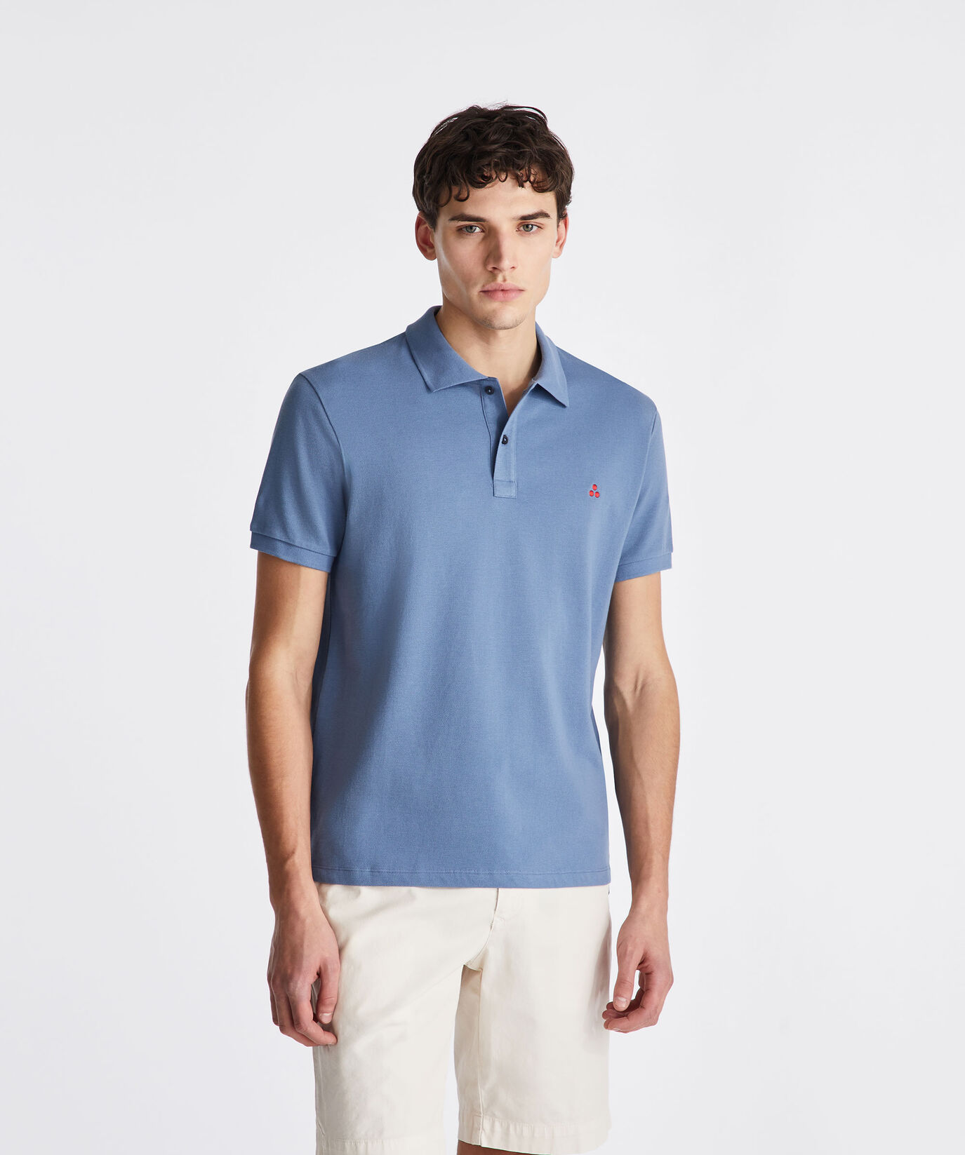 Cotton pique polo shirt with embroidered logo  Peuterey - large image number 1