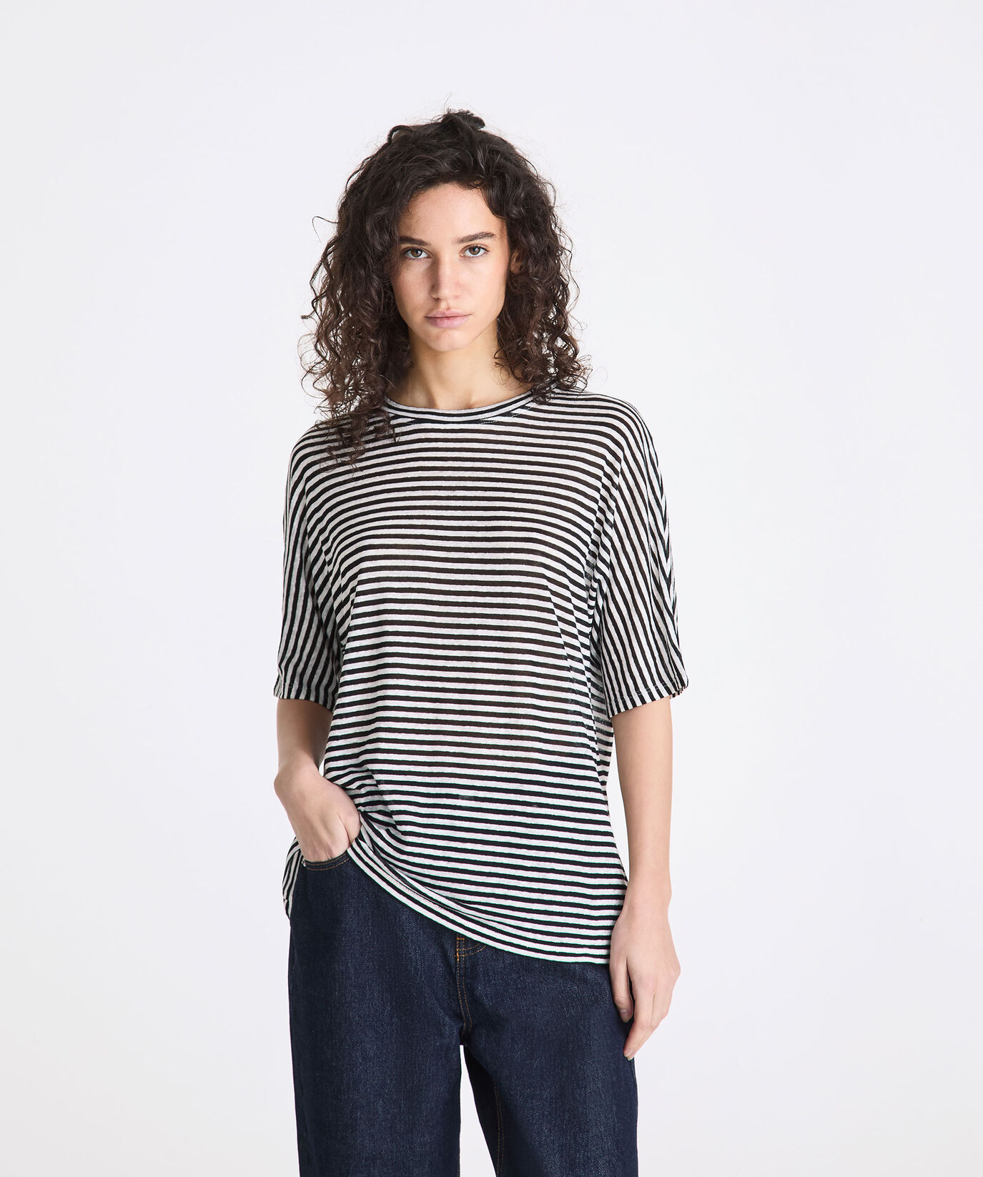 Linen blend striped T-shirt  Peuterey - large image number 1