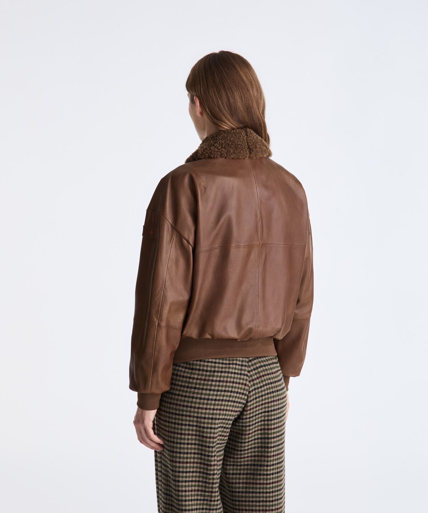 Leather Bomber Jacket with Sheepskin Trim  Peuterey - large