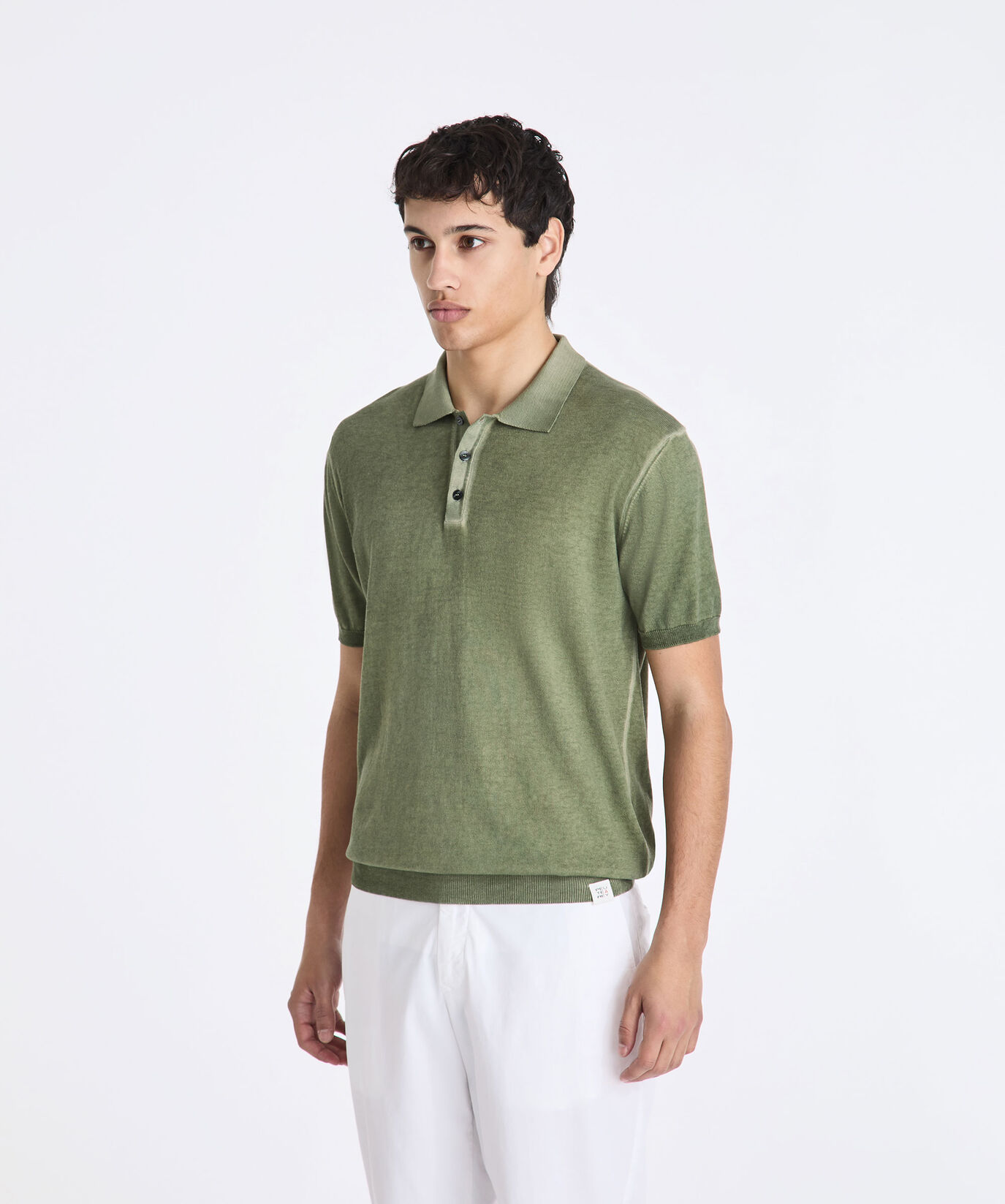 Cotton crepe knit polo shirt  Peuterey - large image number 1
