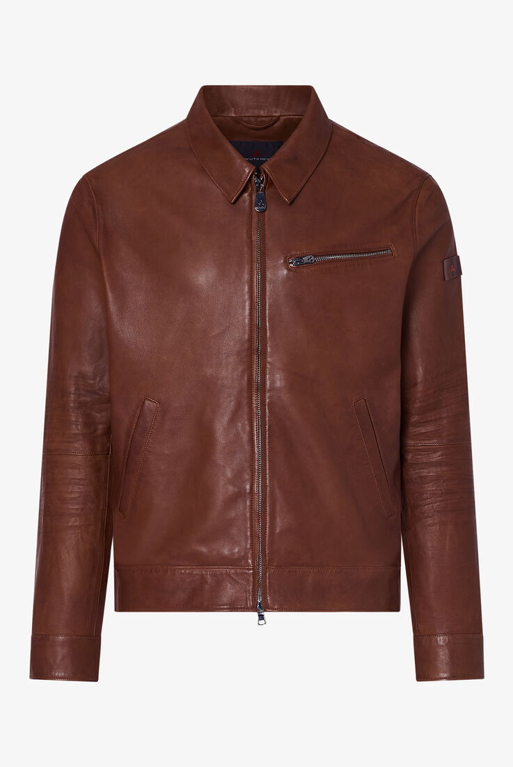 Leather jacket with collar  Peuterey - still-fondo-neutro