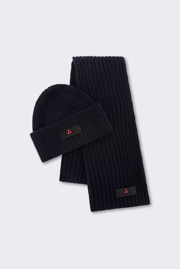 Set de bufanda y gorro acanalados  Peuterey - medium