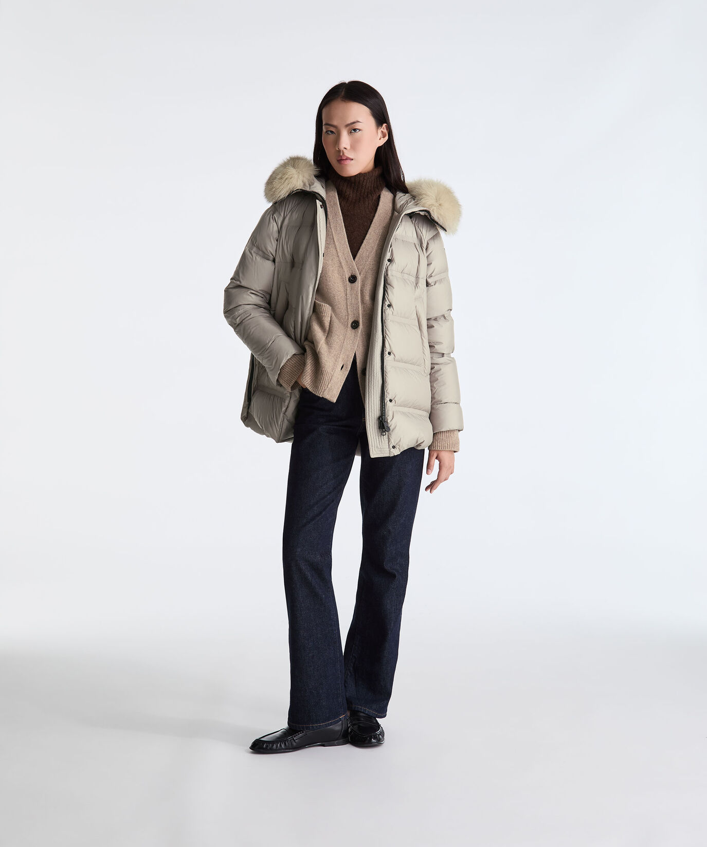 Puffer Jacket with Fur Edging  Peuterey - large image number 0