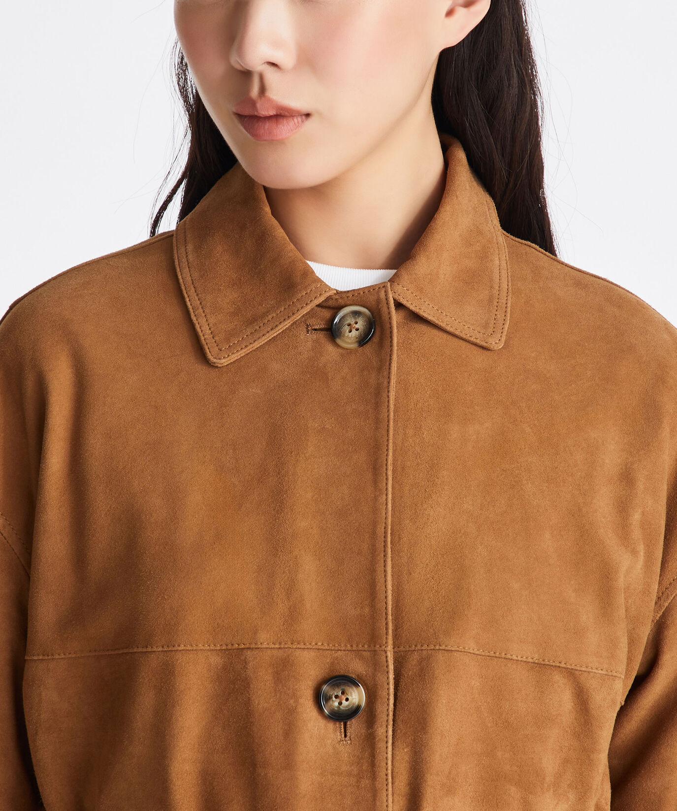 Suede leather shirt with sash  Peuterey - large