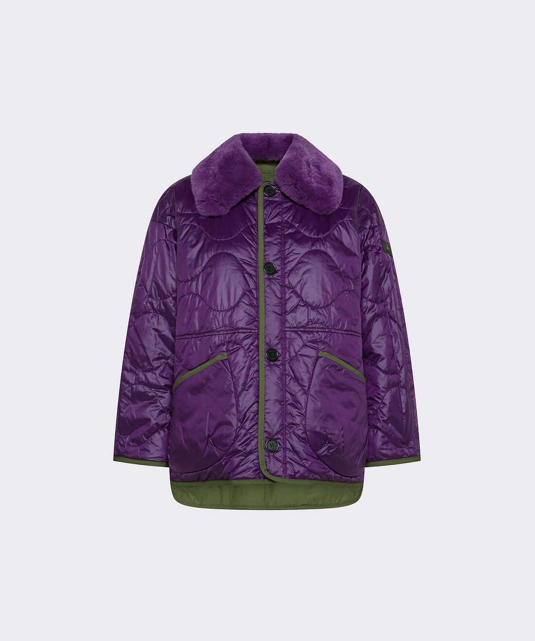 Reversible Jacket with Detachable Fur Collar