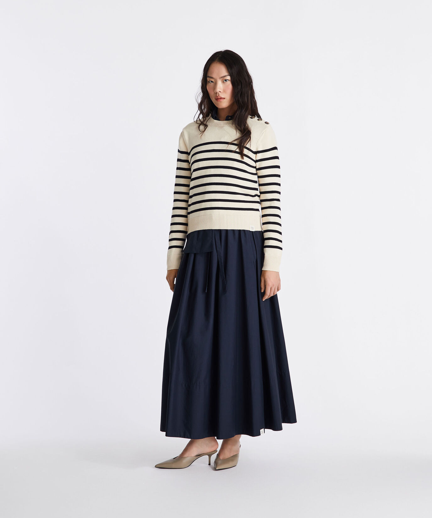 Pull en tricot de coton ray&eacute;  Peuterey - large image number 0