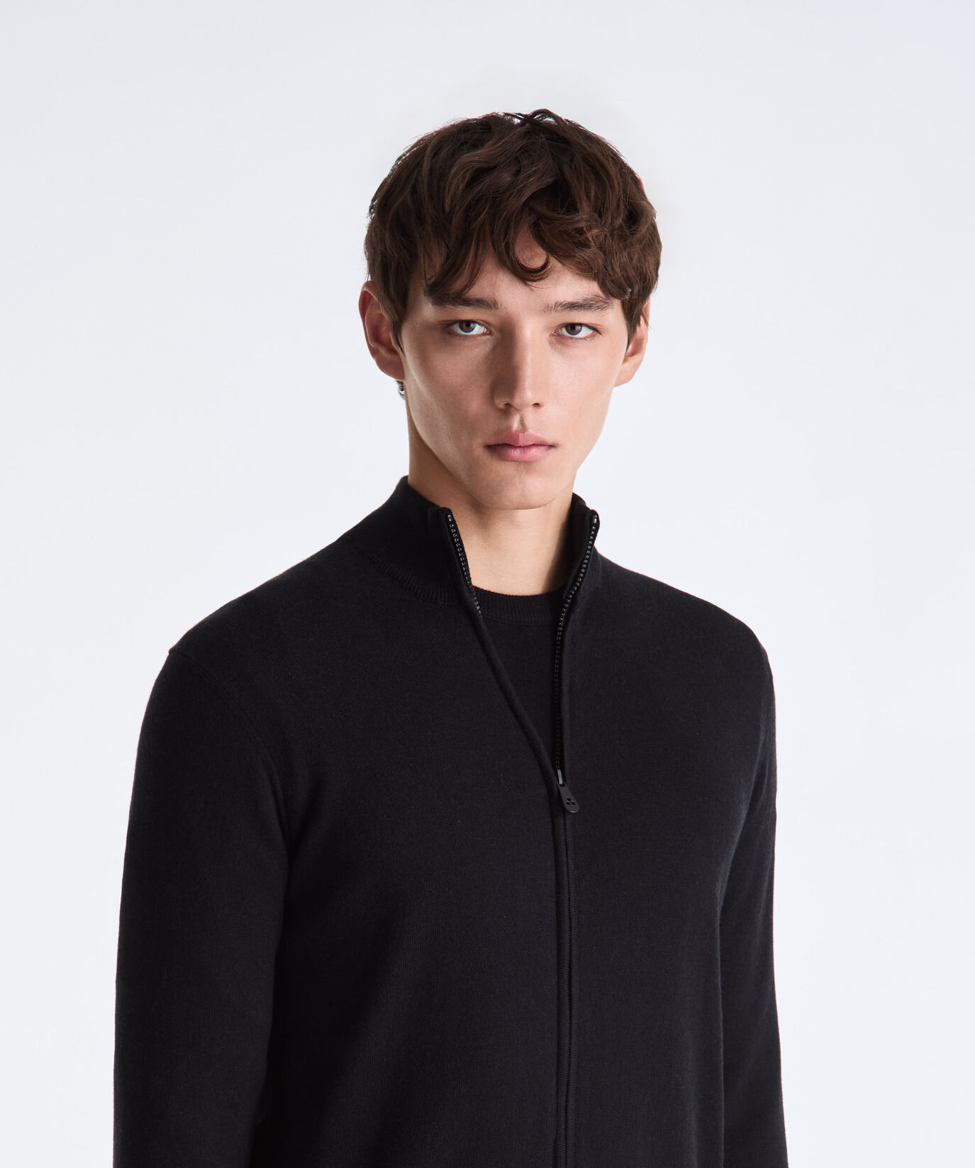 Wool and Cotton Blend Sweater with Central Zip  Peuterey - large image number 4