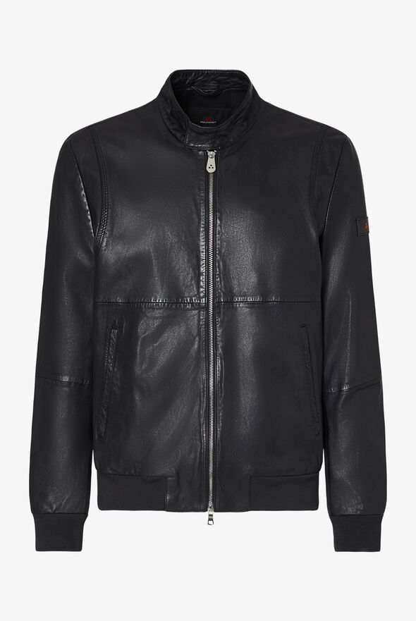 Leather bomber jacket with elastic jersey details  Peuterey - still-fondo-neutro