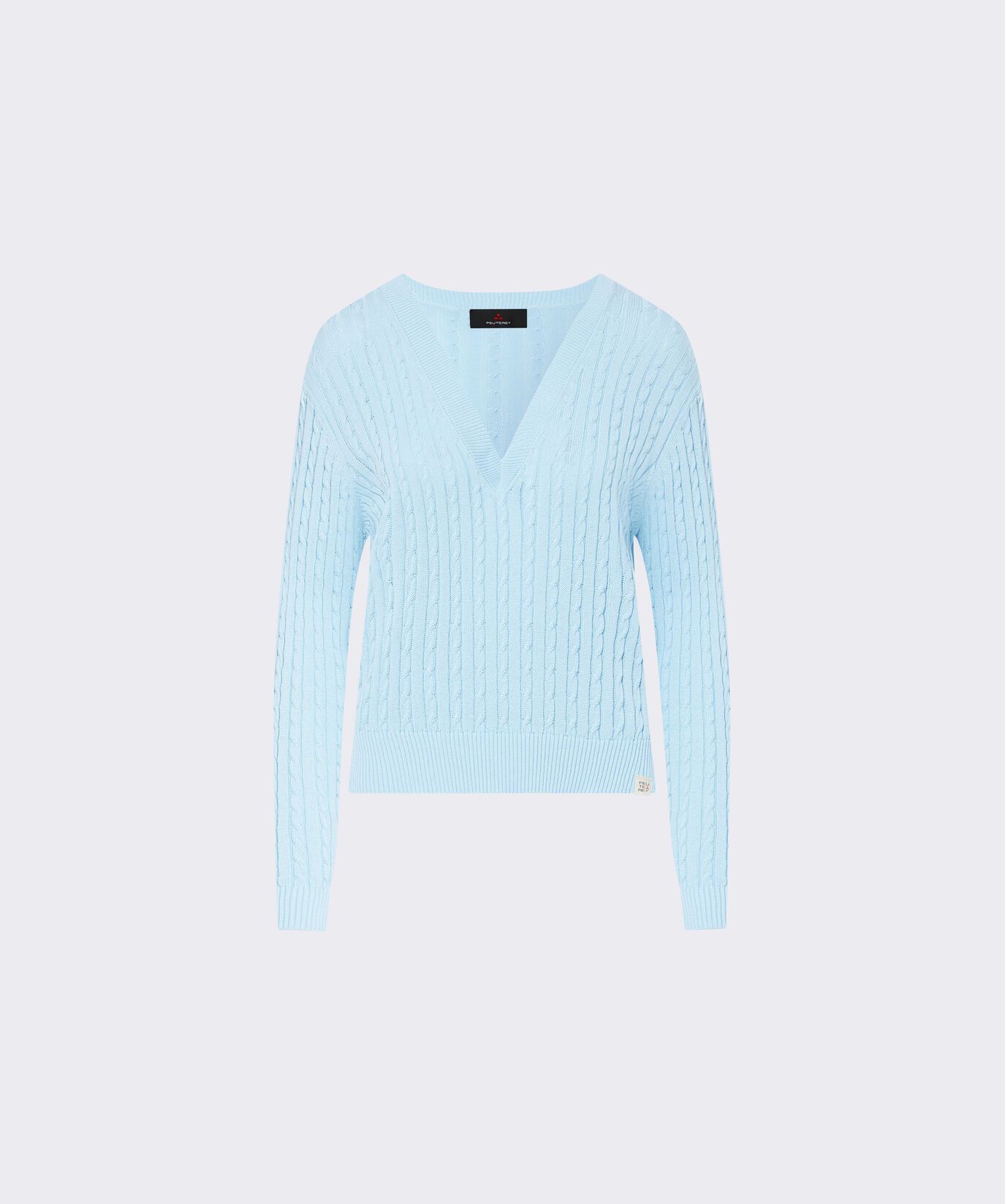 Zopfmuster-Pullover mit V-Ausschnitt  Peuterey - large