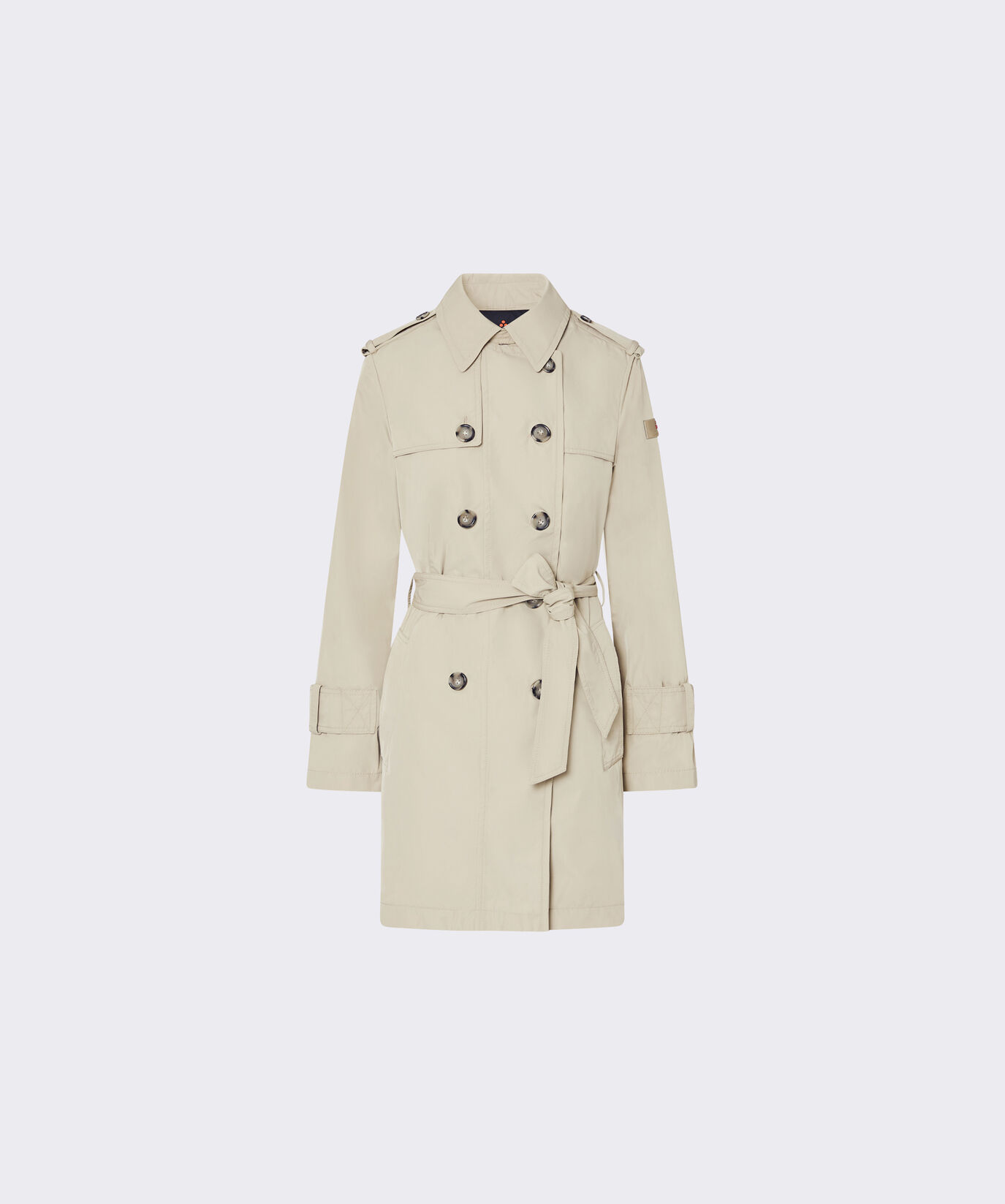 Zweireihiger Trenchcoat aus Taft mit G&uuml;rtel  Peuterey - large