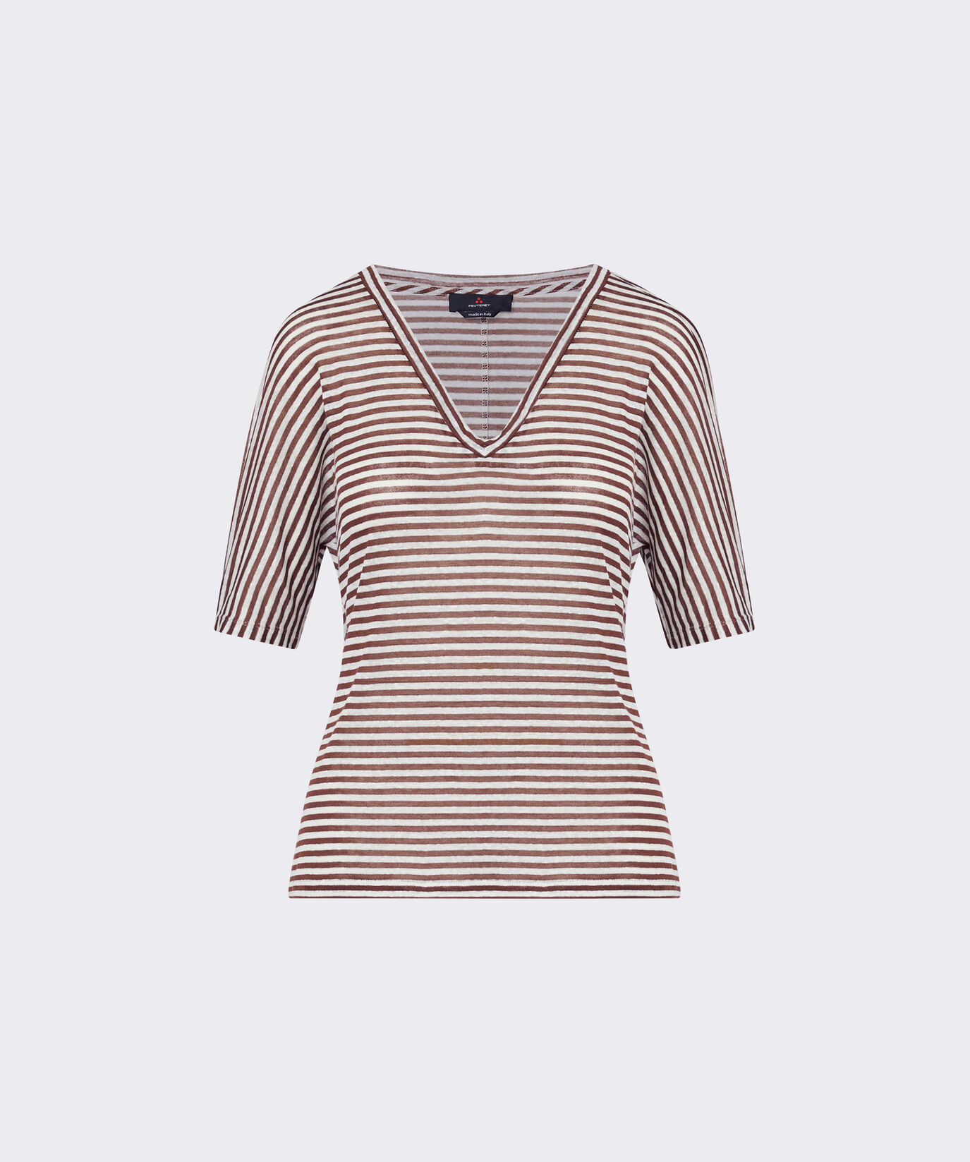 Gestreiftes T-Shirt mit V-Ausschnitt  Peuterey - large