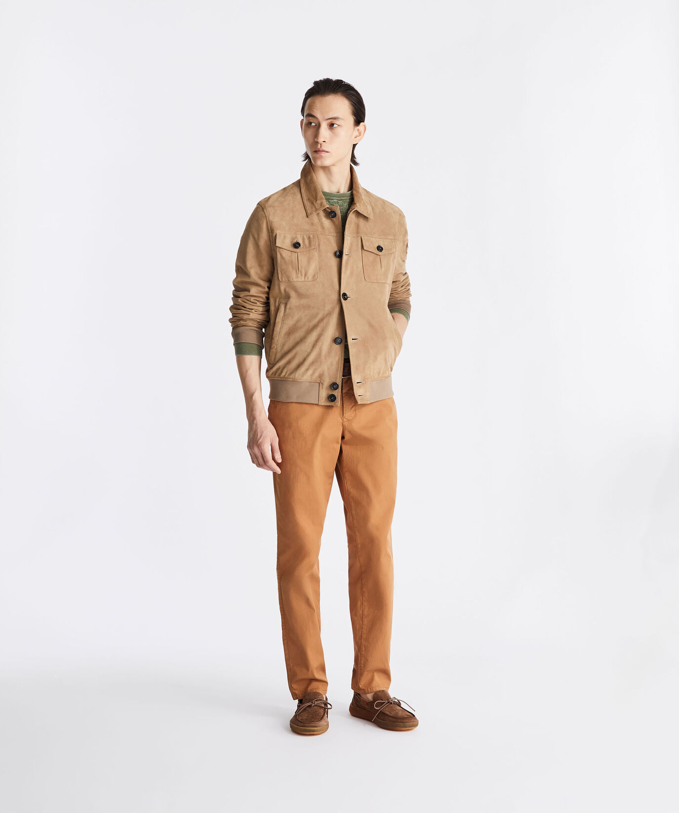 Veste en daim avec boutons effet corne  Peuterey - large image number 0