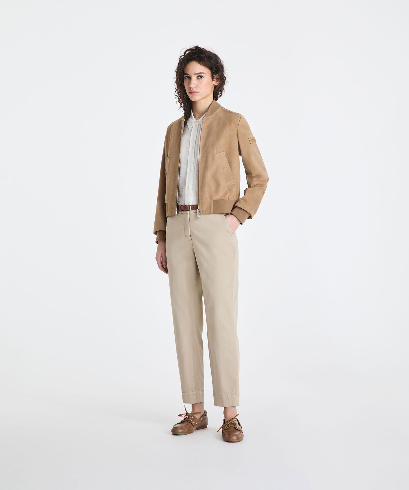 Cazadora b&oacute;mber corta de ante  Peuterey - large image number 0