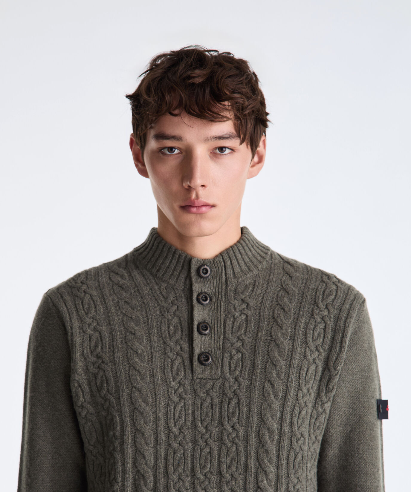 Cable-knit Sweater with Buttons  Peuterey - large