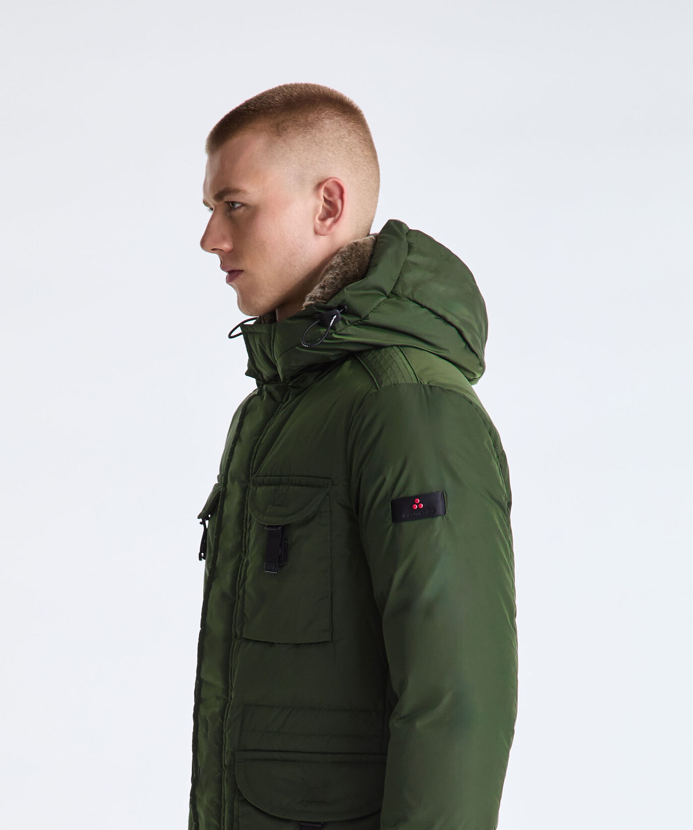 Taffeta Field Jacket with Fur Hood  Peuterey - large