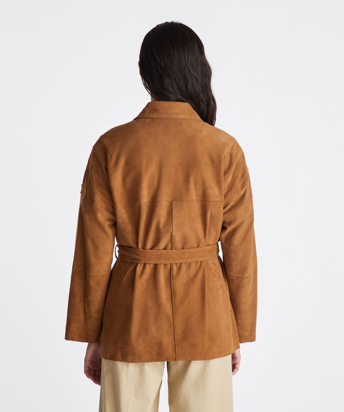 Suede leather shirt with sash  Peuterey - large