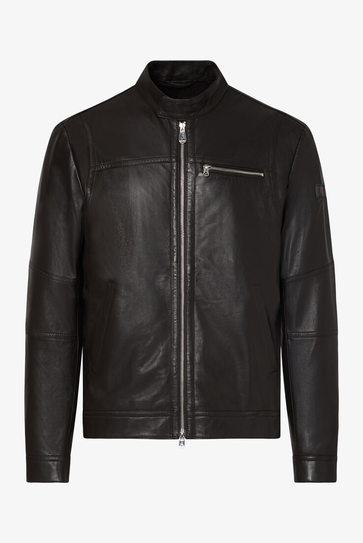 Leather biker jacket with chest pockets  Peuterey - still-fondo-neutro