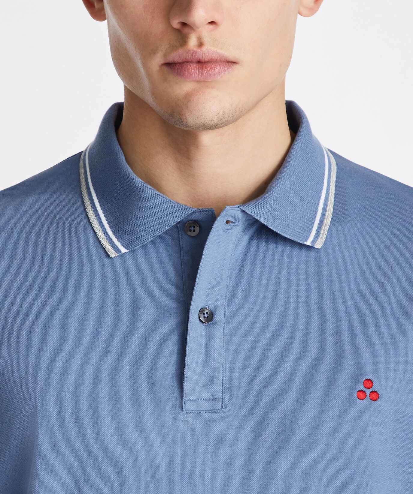 Polo de piqu&eacute; de algod&oacute;n el&aacute;stico  Peuterey - large