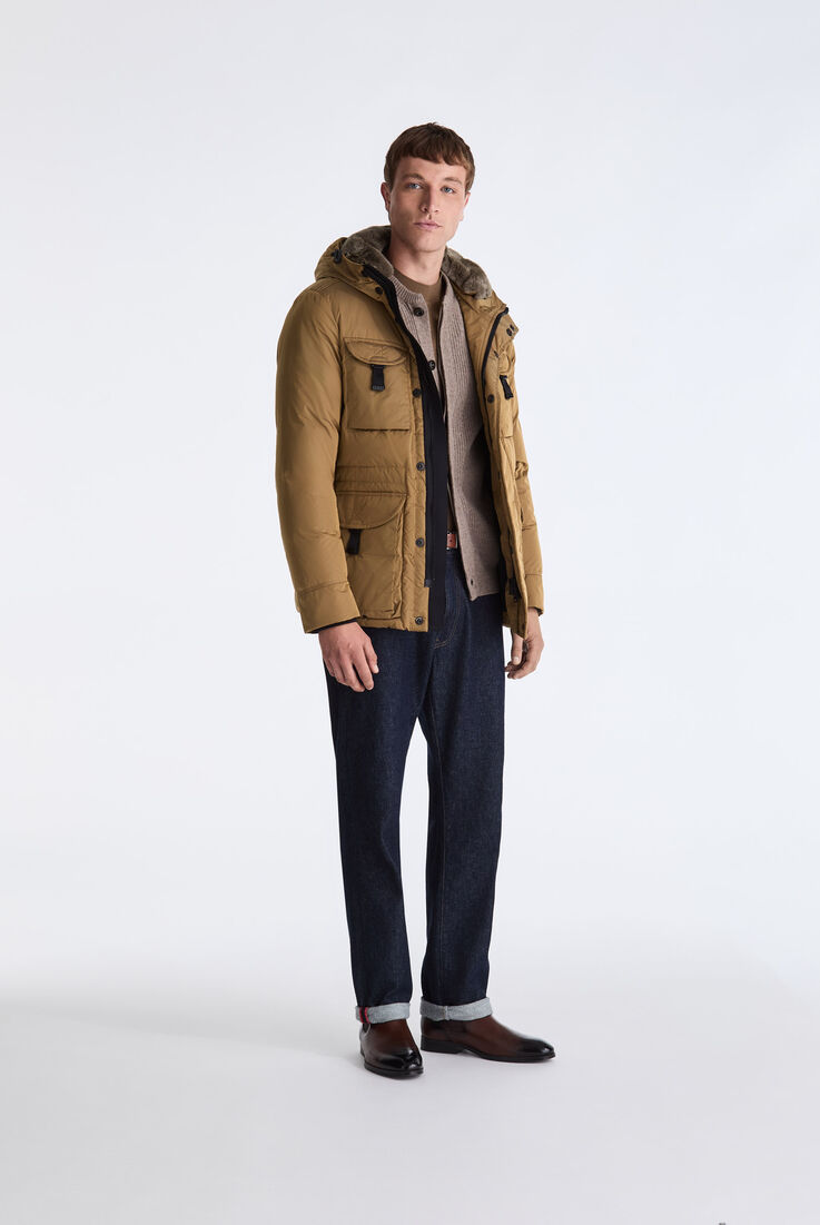 Taffeta Field Jacket with Fur Hood  Peuterey - medium