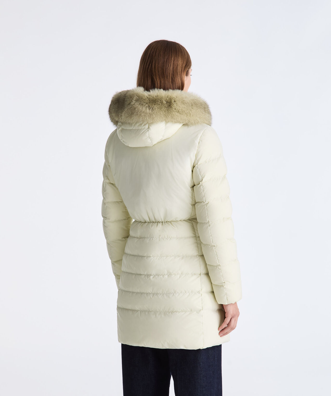 Long Down Jacket with High Collar And Fur Edging  Peuterey - large