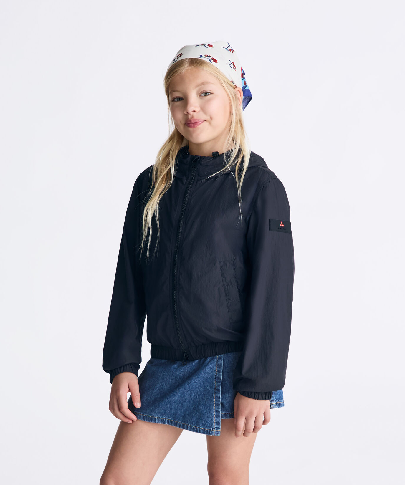 Blouson bomber en toile l&eacute;g&egrave;re de nylon avec capuche  Peuterey - large image number 1