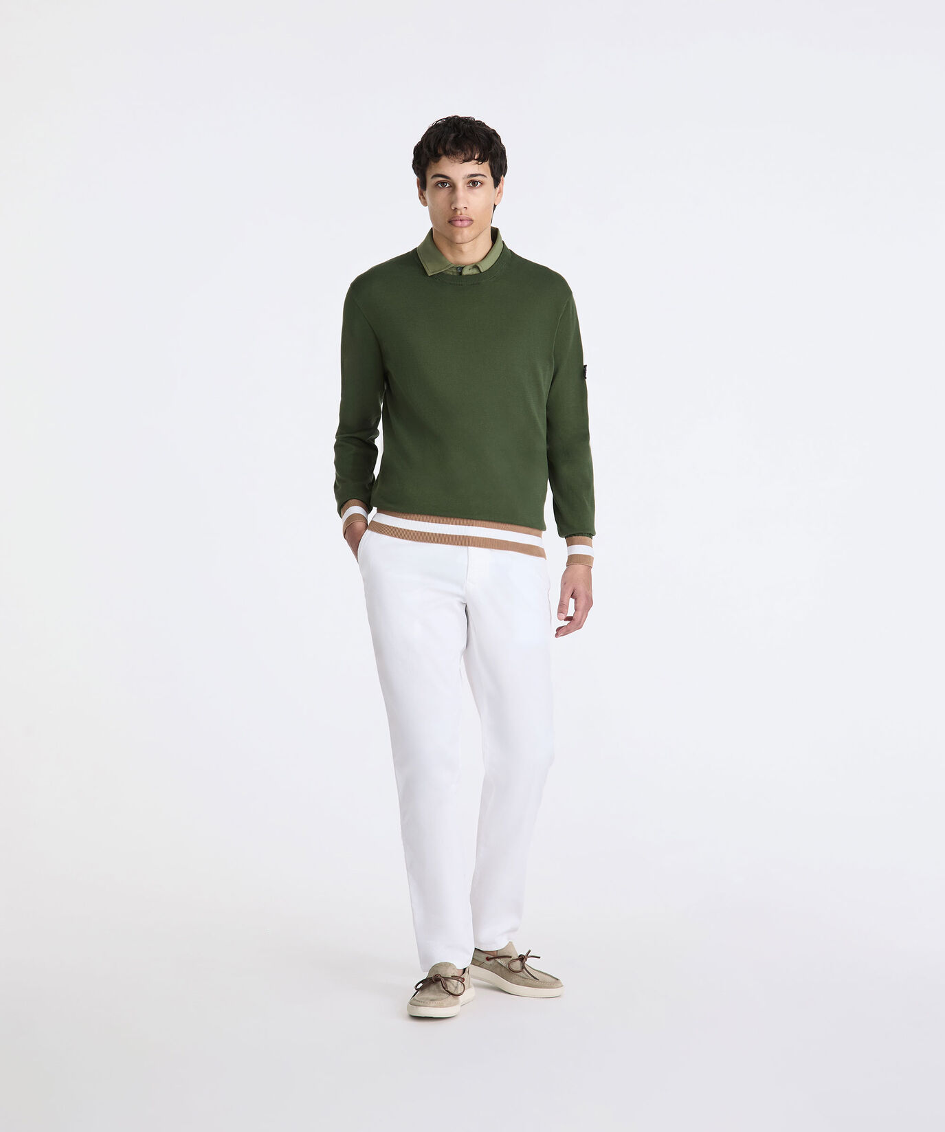 Cotton knit sweater with contrasting details  Peuterey - large image number 0