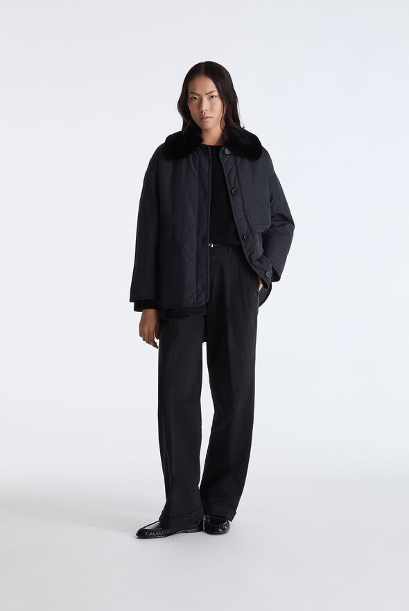 Beidseitig tragbare Jacke mit abnehmbarem Pelzkragen  Peuterey - medium