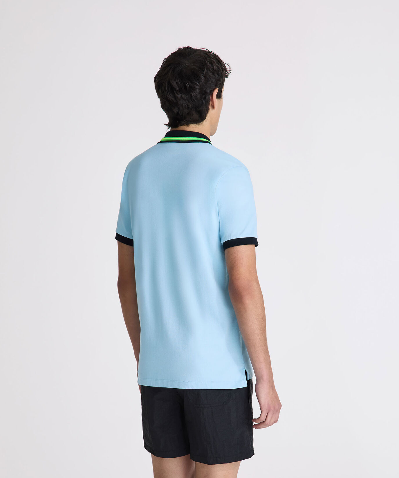 Stretch cotton pique polo shirt with neon details  Peuterey - large image number 3