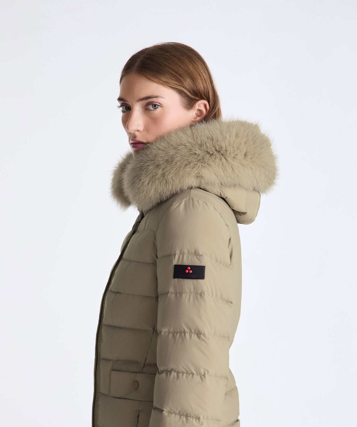 Short Hooded Down Jacket with Fur  Peuterey - large image number 2