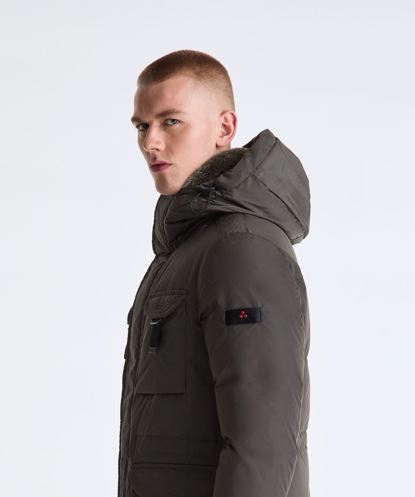 Taffeta Field Jacket with Fur Hood  Peuterey - large