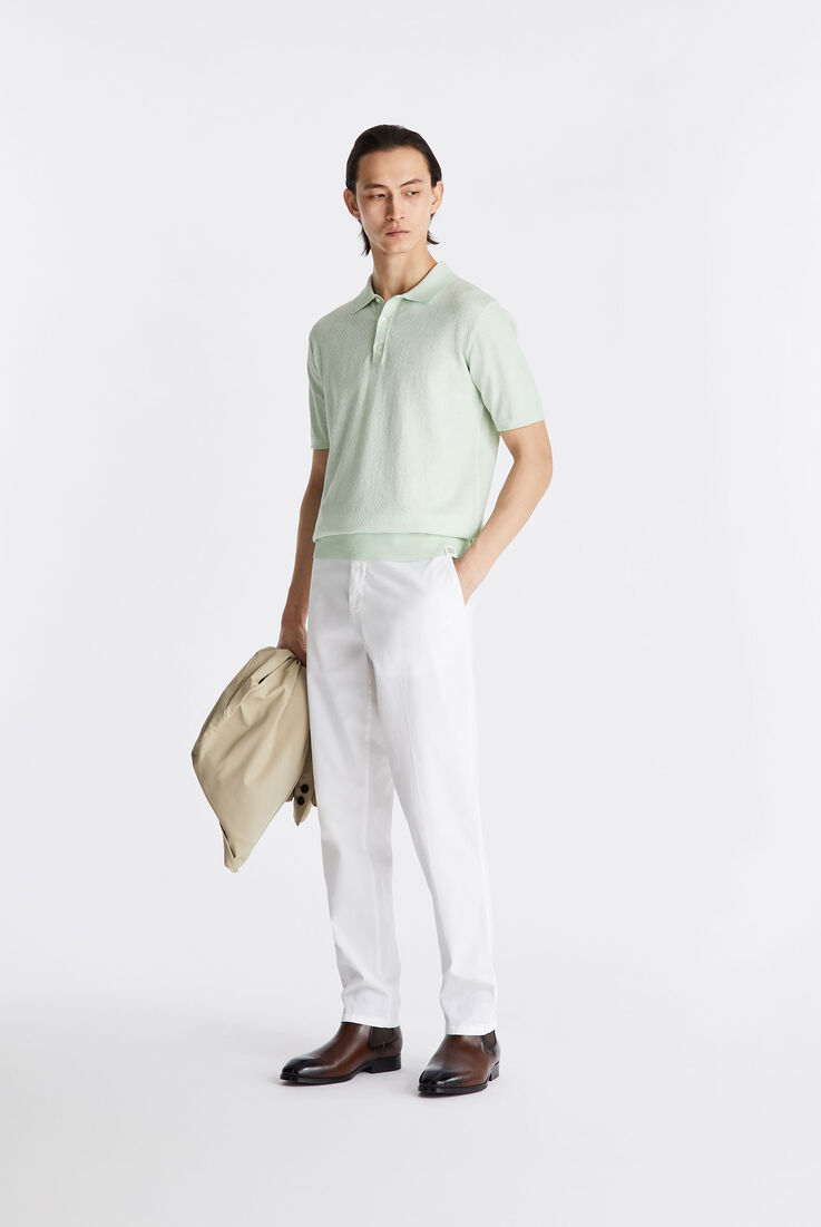 Garment-dyed cotton knit polo shirt  Peuterey - medium