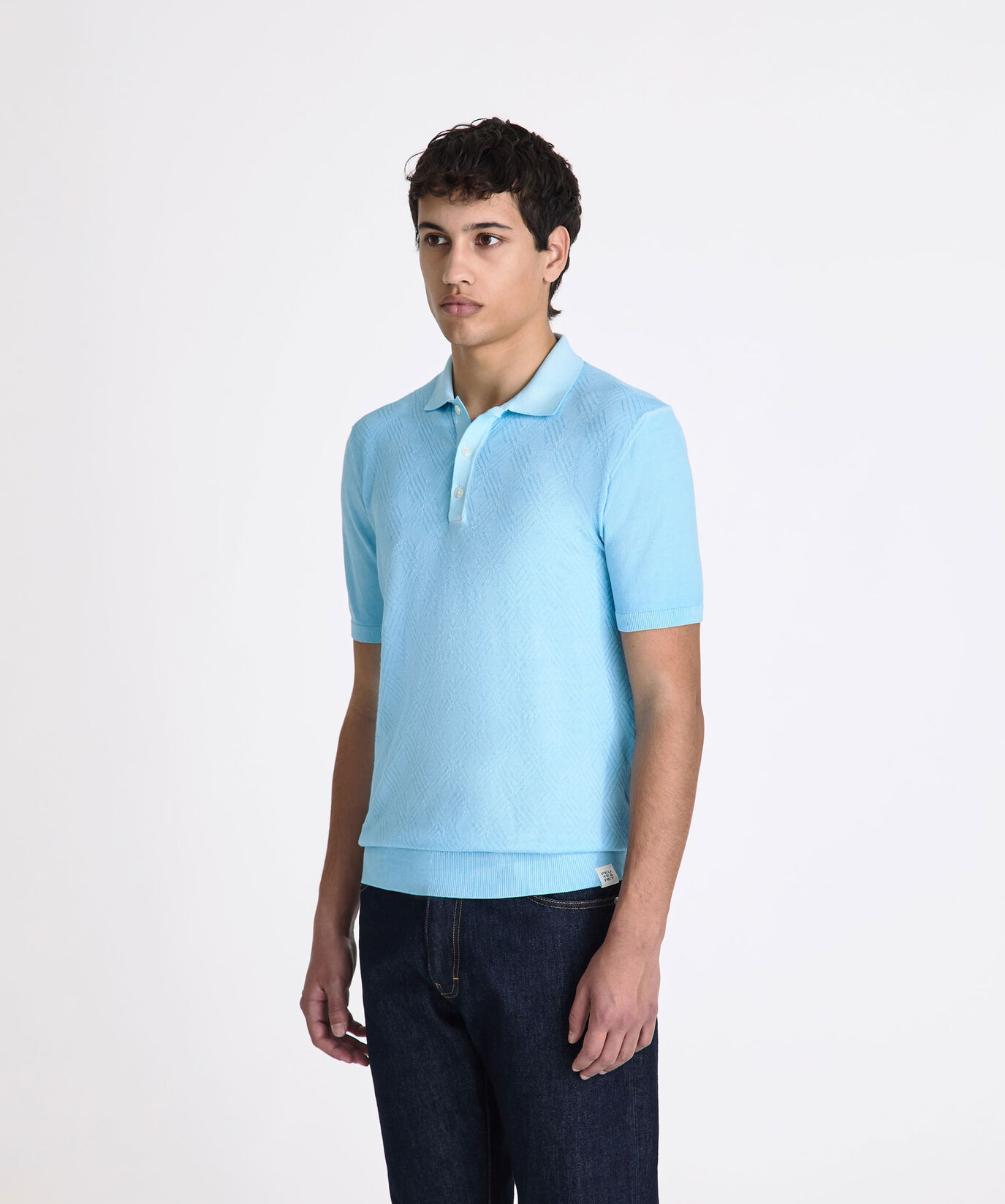 Poloshirt aus st&uuml;ckgef&auml;rbtem Baumwolltrikot  Peuterey - large image number 1