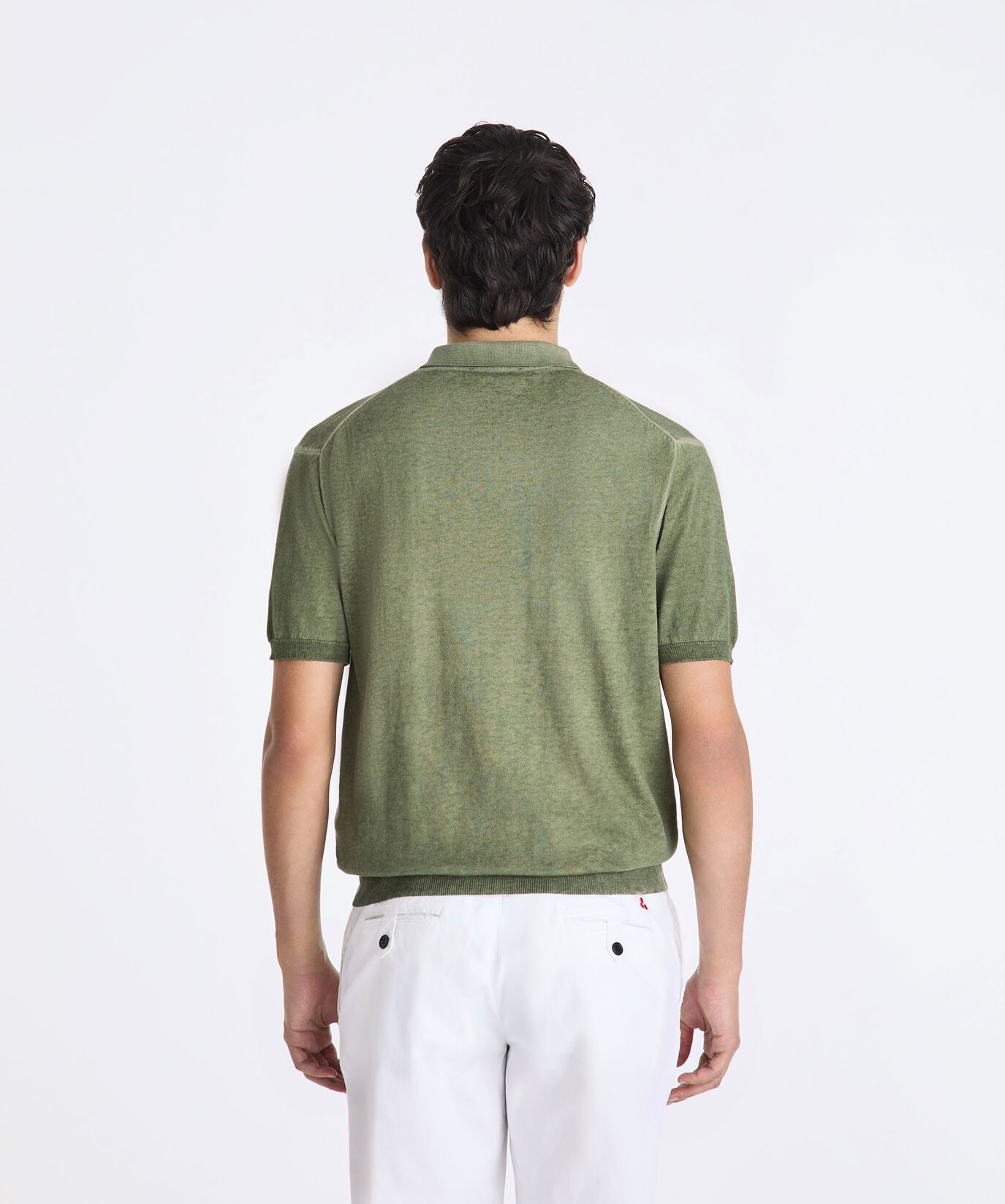 Cotton crepe knit polo shirt  Peuterey - large image number 3