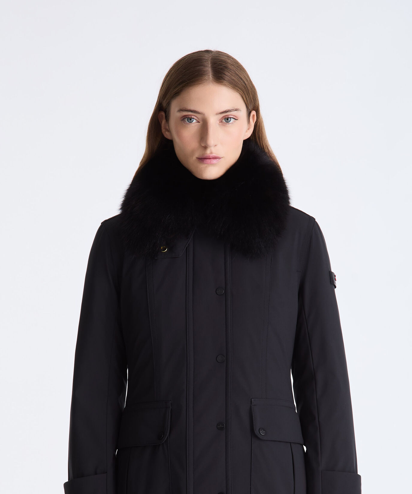Chaqueta larga con pelo de zorro  Peuterey - large