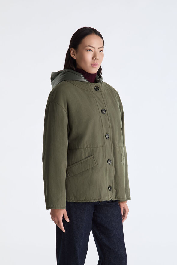 Chaqueta con capucha y tejido a contraste  Peuterey - medium