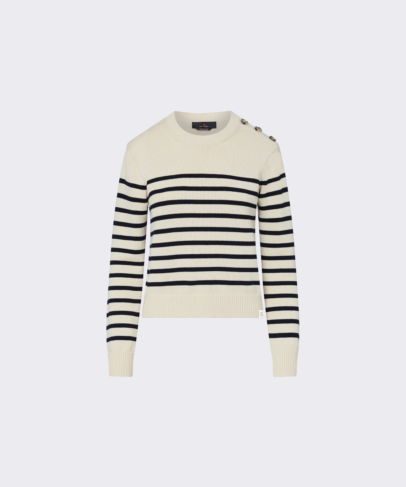Pull en tricot de coton ray&eacute;  Peuterey - large