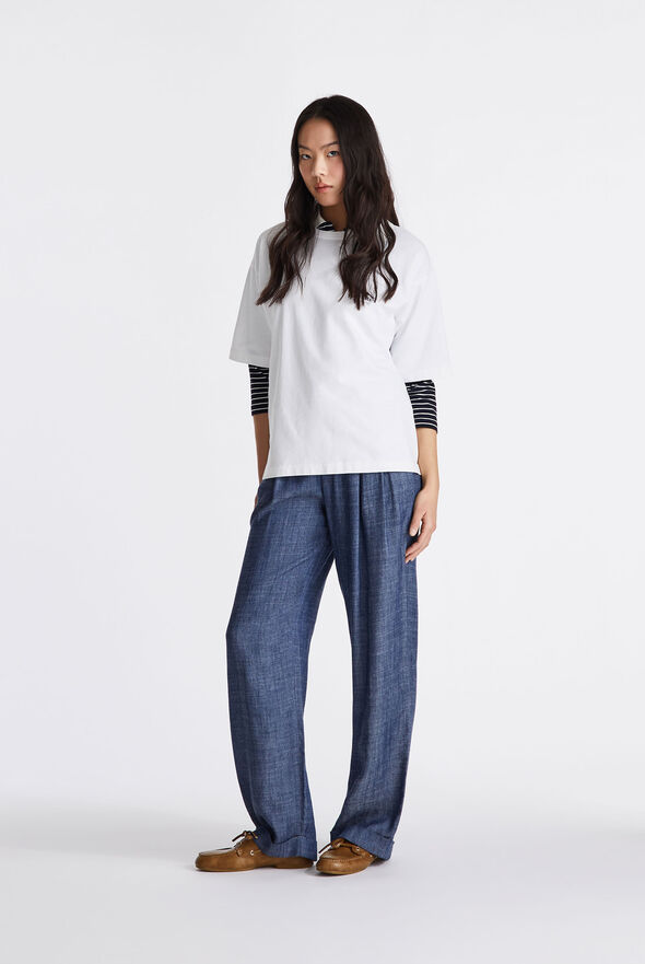 Pantalon en denim lyocel et lin m&eacute;lang&eacute;s  Peuterey - medium