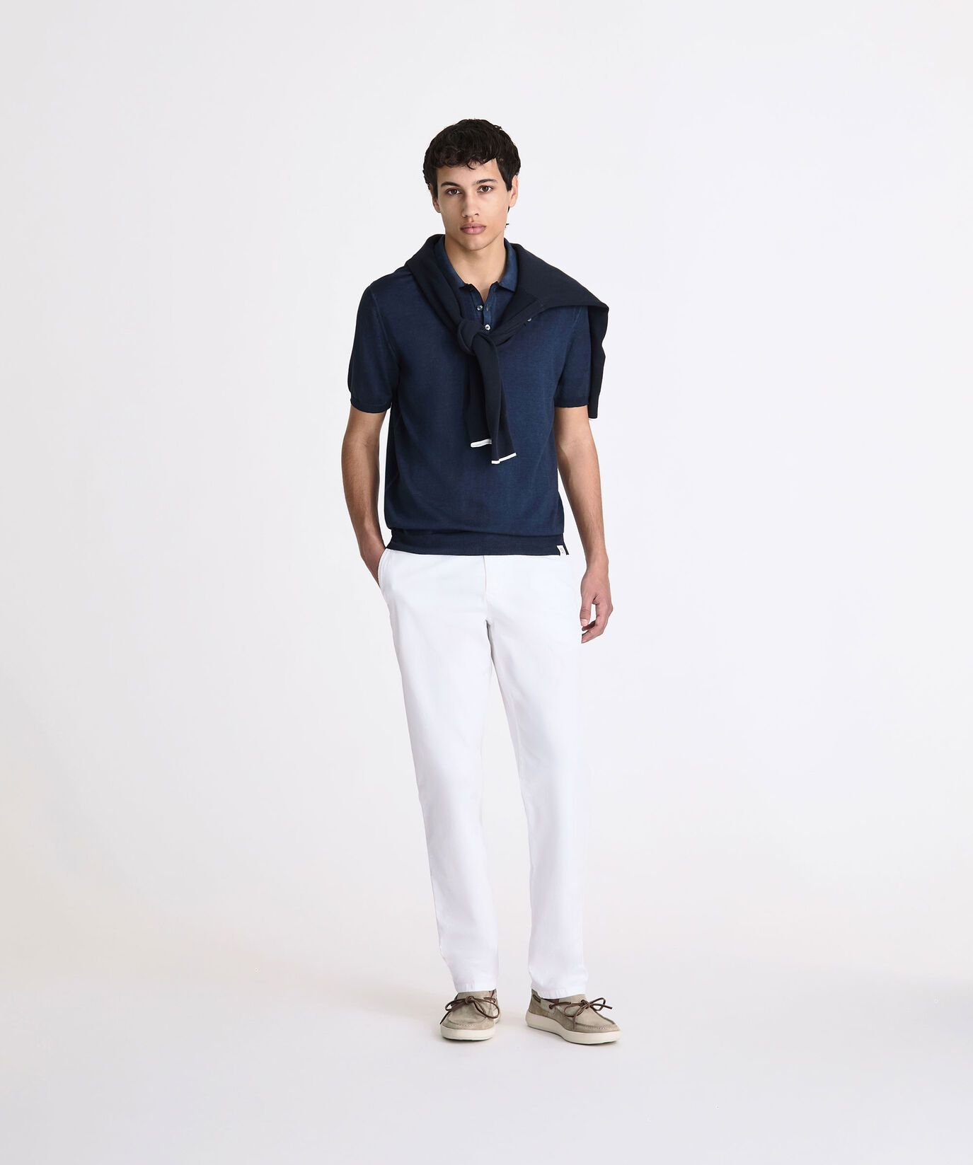 Cotton crepe knit polo shirt  Peuterey - large image number 0