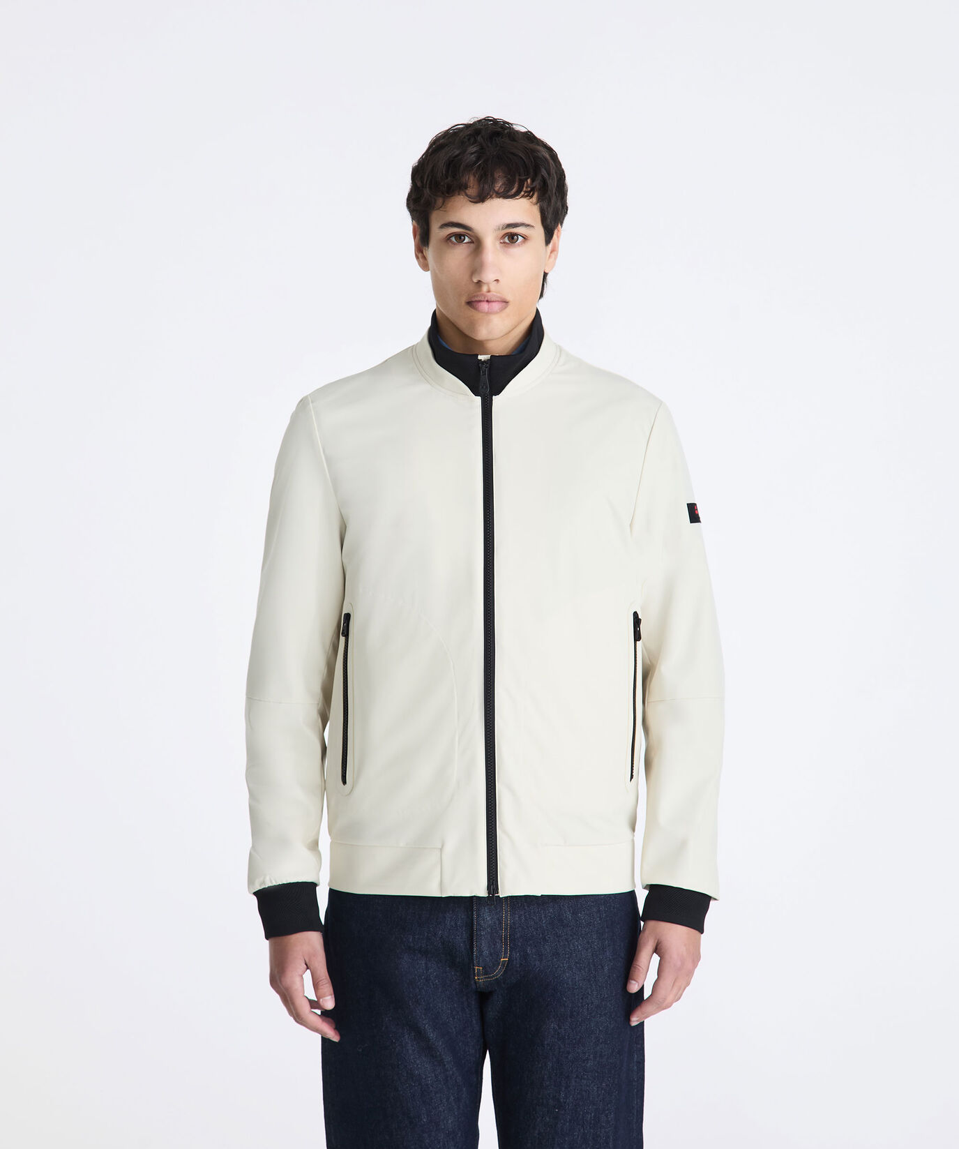 Cazadora b&oacute;mber con detalles negros en contraste  Peuterey - large image number 1