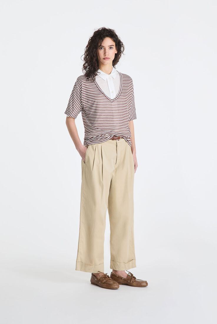 Gestreiftes T-Shirt mit V-Ausschnitt  Peuterey - medium