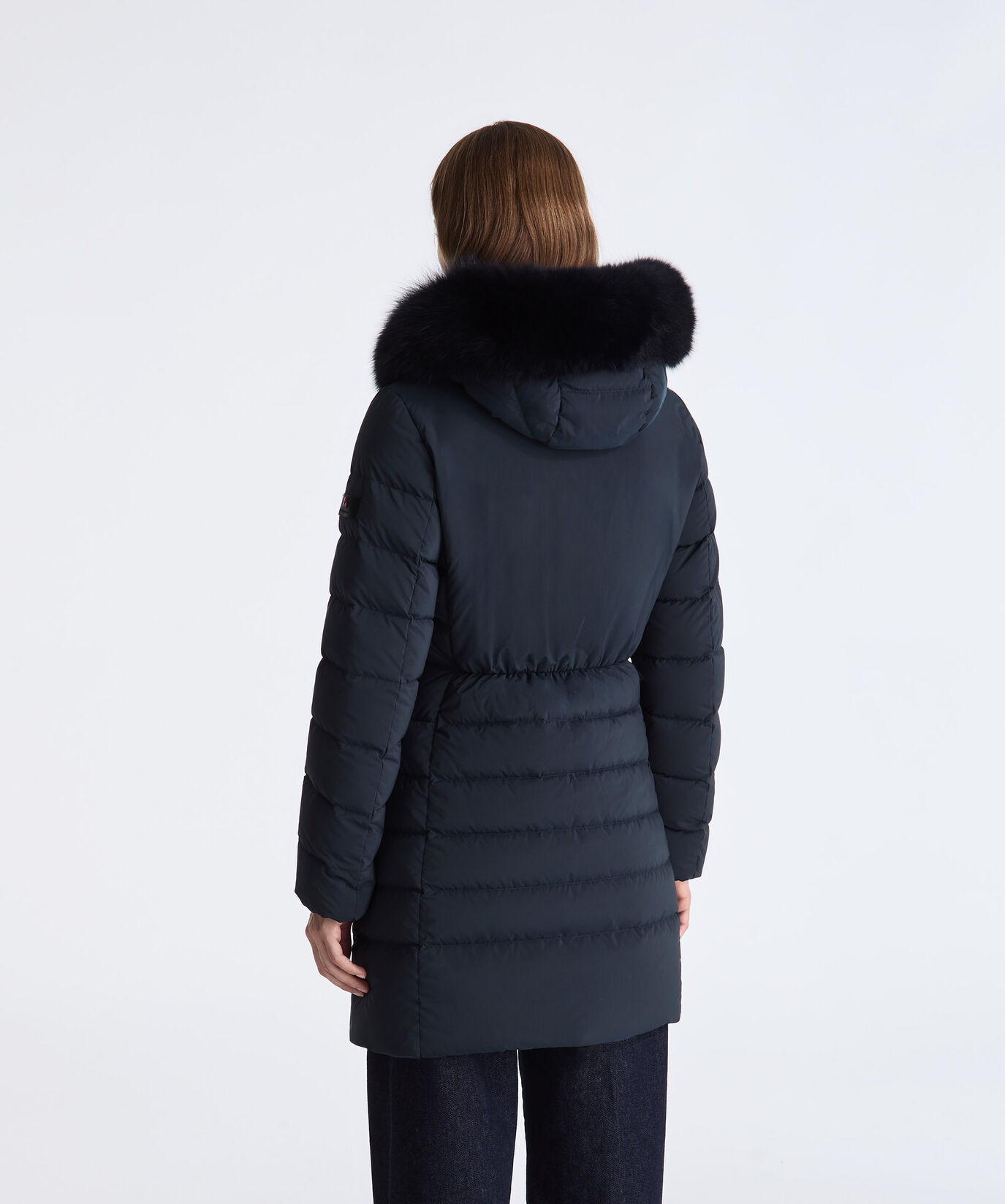 Long Down Jacket with High Collar And Fur Edging  Peuterey - large